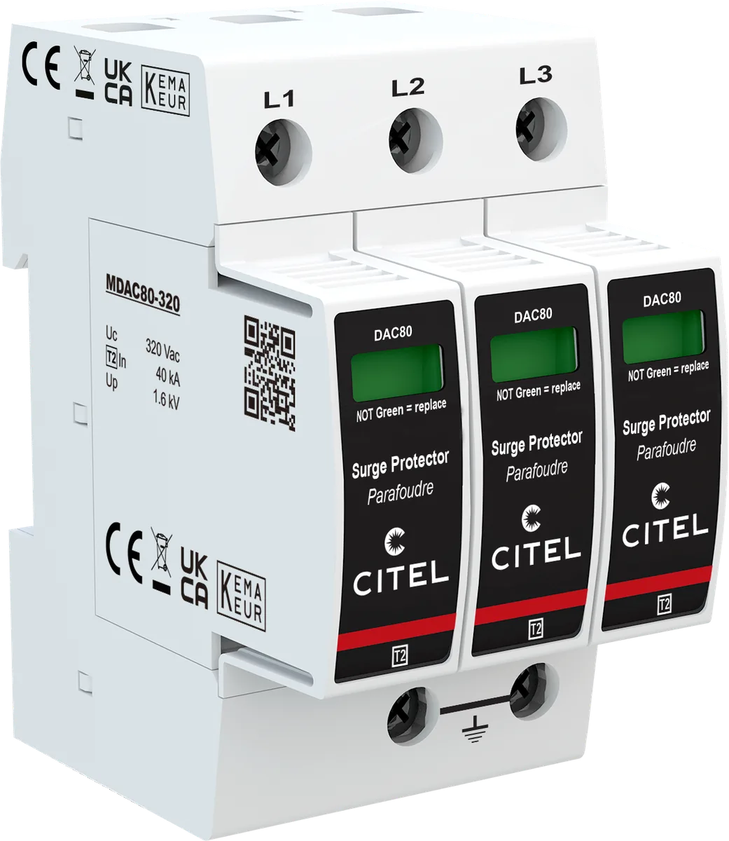 Устройство защиты от импульсных перенапряжений Citel DAC80-30-320 (821210313), тип 2, Imax 80 кА