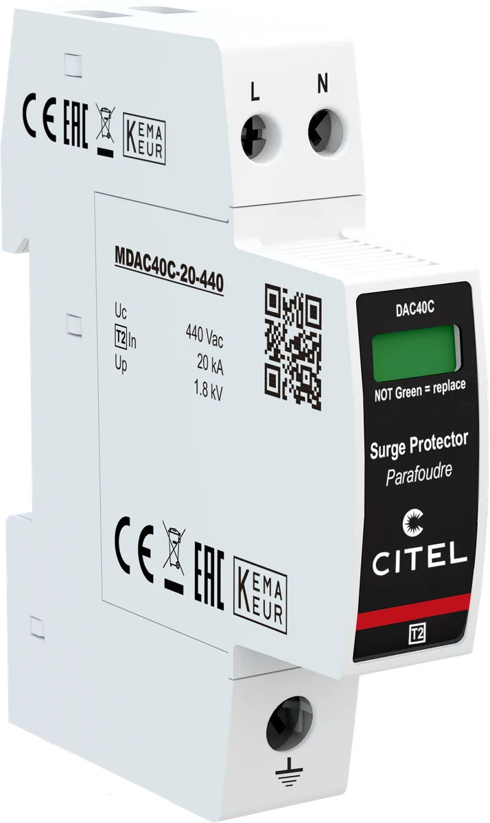 Устройство защиты от импульсных перенапряжений Citel DAC40C-20-440 (821510411), тип 2
