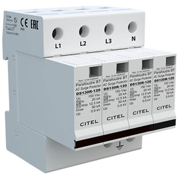 Устройство защиты от импульсных перенапряжений Citel DS134R-120 (571604), тип 1+2