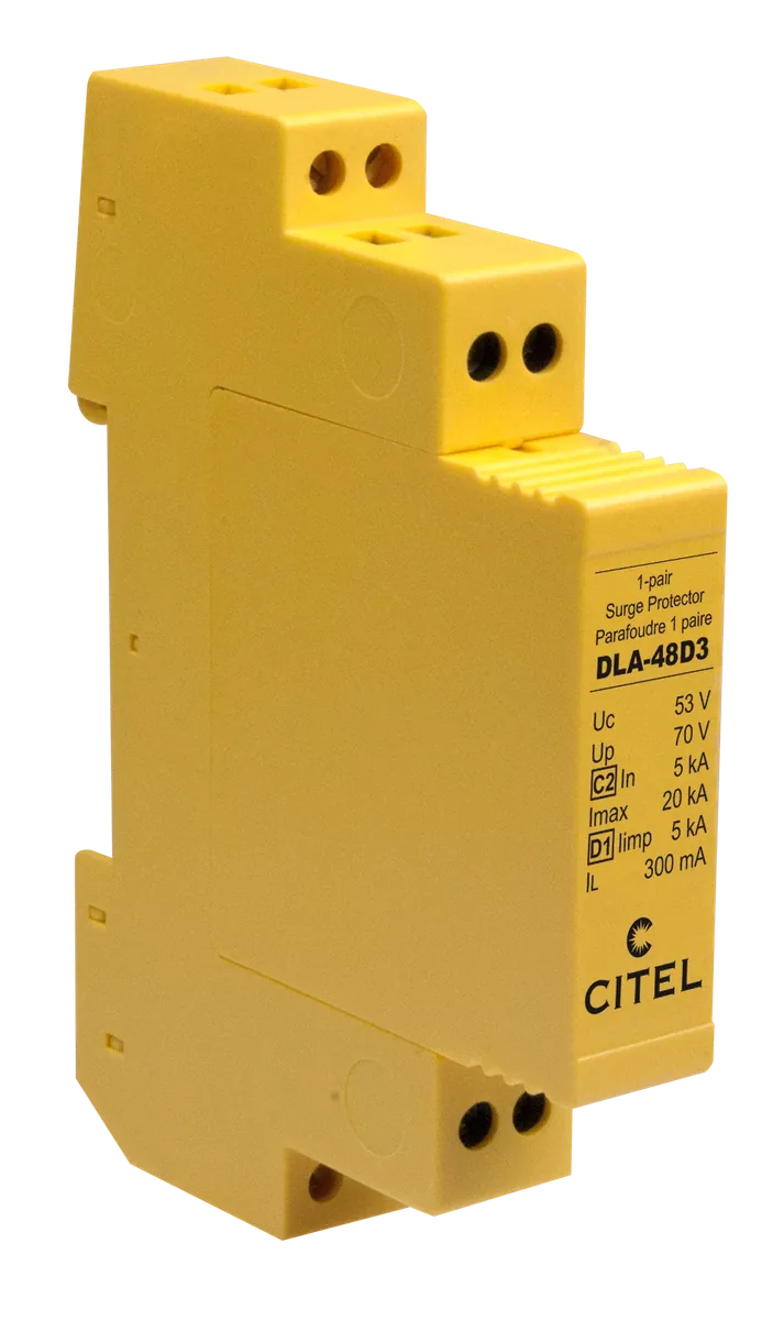 Устройство защиты от импульсных перенапряжений Citel DLA-48D3 (6403021), 1 пара, сети ISDN-T0, линия 48В