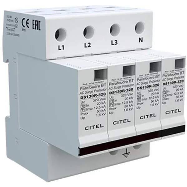Устройство защиты от импульсных перенапряжений Citel DS134RS-320 (571914), тип 1+2