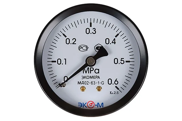 Манометр ЭКОМЕРА МД02-63 мм 0...0.6 МПа G1\4 Осевой