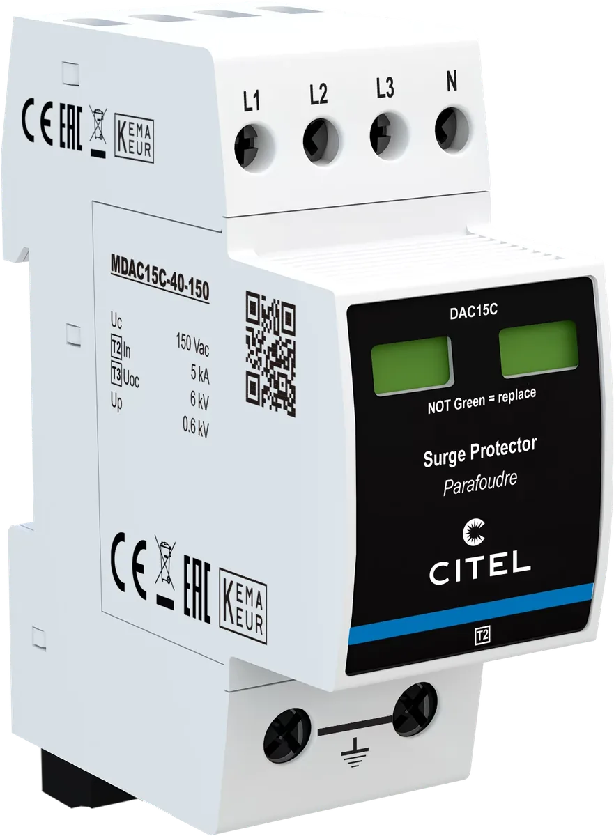 Устройство защиты от импульсных перенапряжений Citel DAC15CS-40-150 (821610122), тип 2 (или 3)