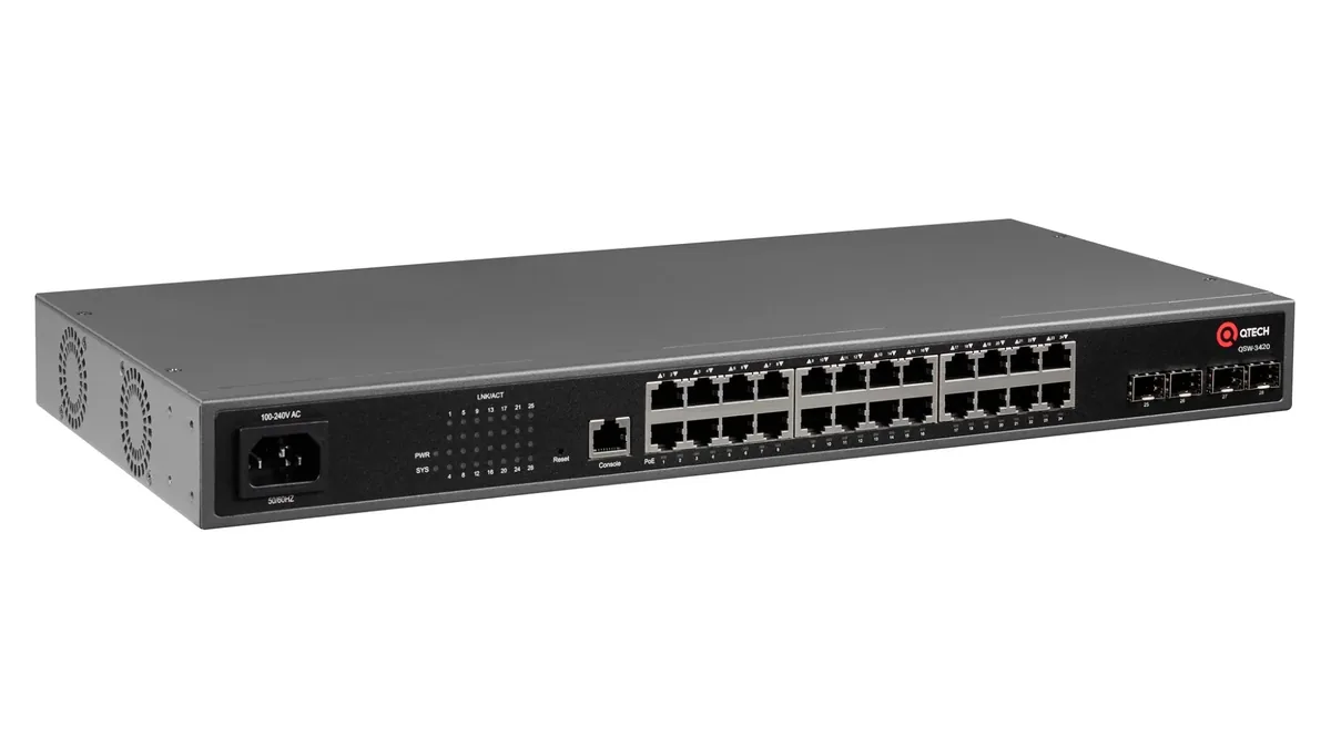 Управляемый коммутатор QTECH QSW-3420-28T-POE-AC