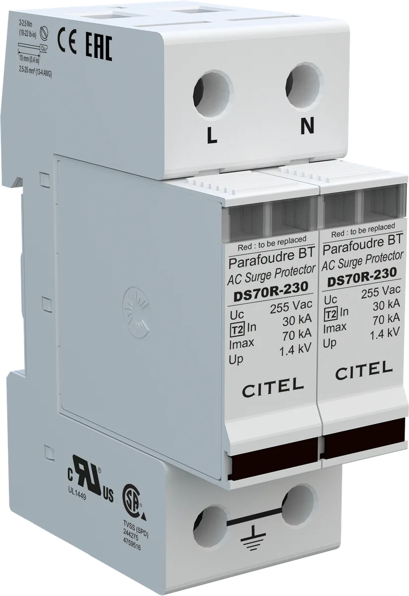 Устройство защиты от импульсных перенапряжений Citel DS72R-230 (491501), тип 2