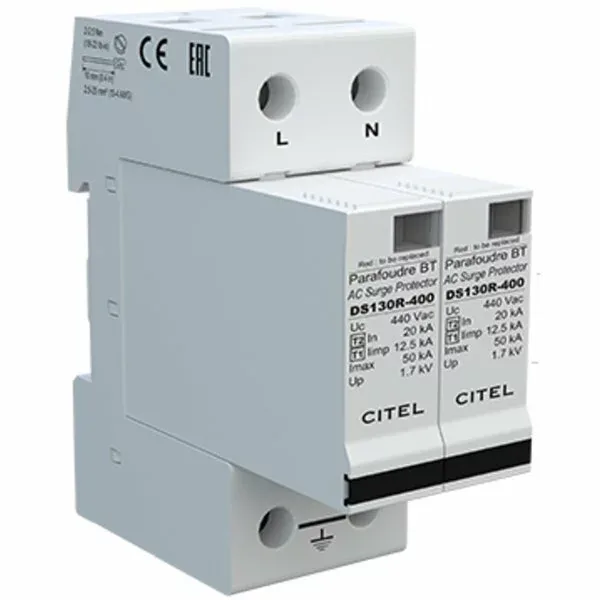 Устройство защиты от импульсных перенапряжений Citel DS132R-400 (571402), тип 1+2