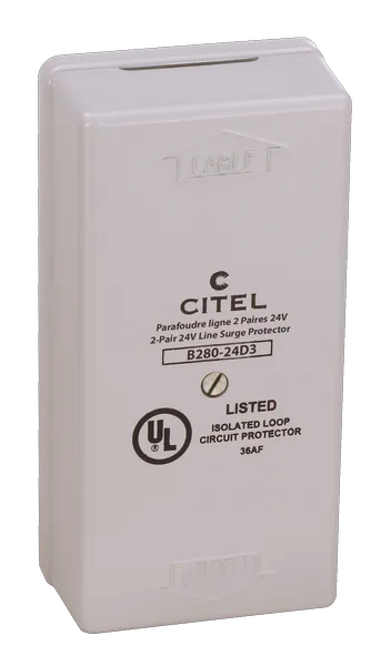 Устройство защиты от импульсных перенапряжений Citel B280-24D3 (72773) для цепи 4-20 мA, 2 пары