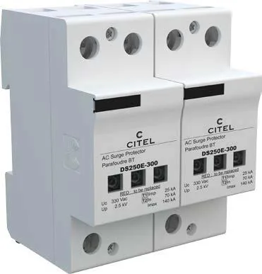 Устройство защиты от импульсных перенапряжений Citel DS252E-420DC (64005), 2-полюсное, защита сети 420В постоянного тока, Iimp 25 kA