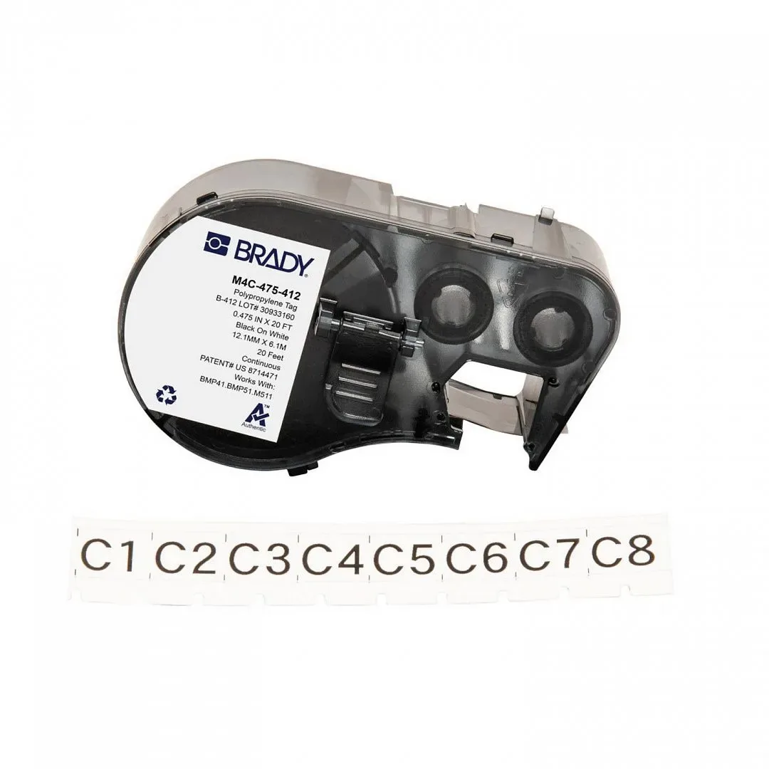 Вставки неклеевые BRADY M4C-475-412