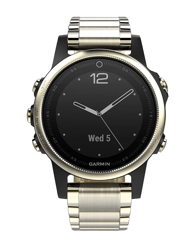 Смарт-часы Garmin Fenix 5S Sapphire золотистые с металлическим браслетом