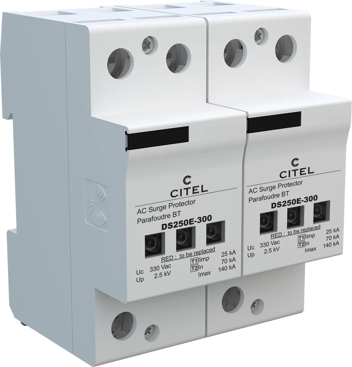 Устройство защиты от импульсных перенапряжений Citel DS252E-300 (3962), высокоэнергетическое, тип 1+2