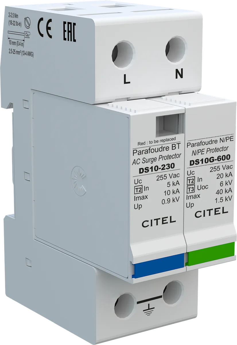 Устройство защиты от импульсных перенапряжений Citel DS12-230/G (471511), тип 2 (или 3)