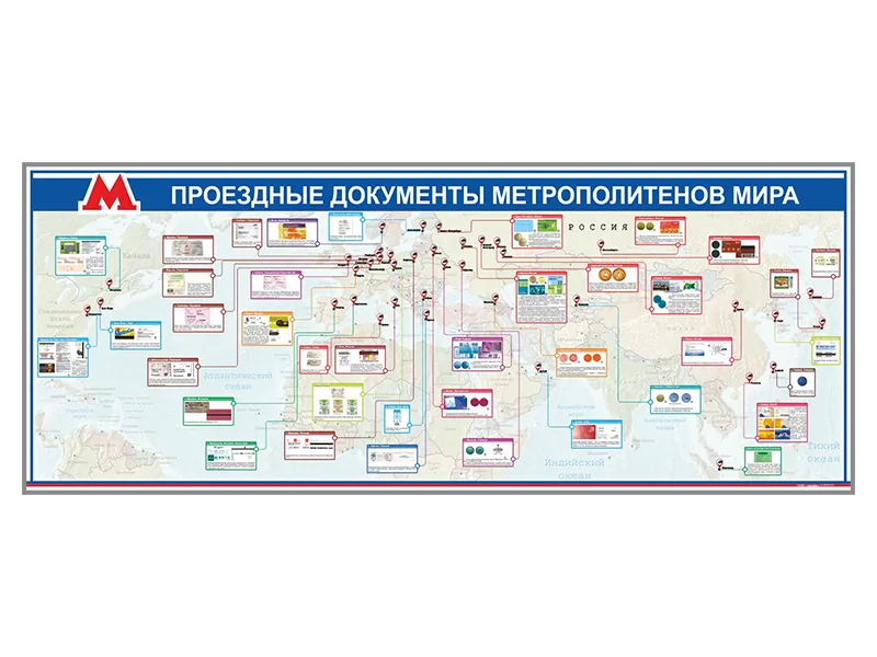 Стенд Зарница проездные документы метрополитенов мира