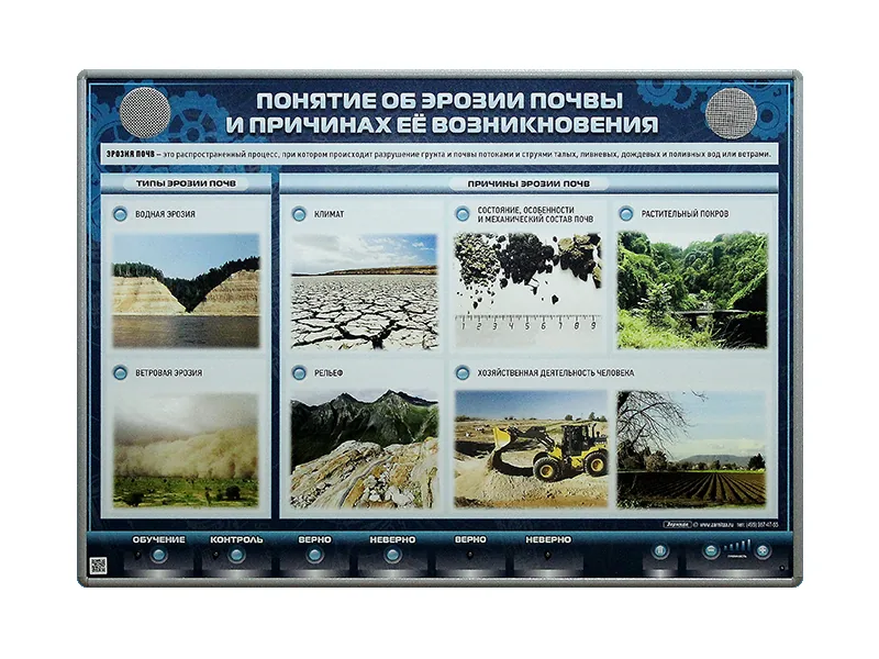 Стенд Зарница понятие об эрозии почвы