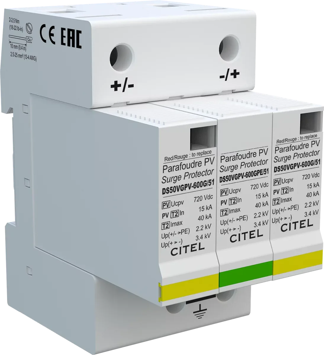 Устройство защиты от импульсных перенапряжений Citel DS50VGPV-600G/51 (481401)